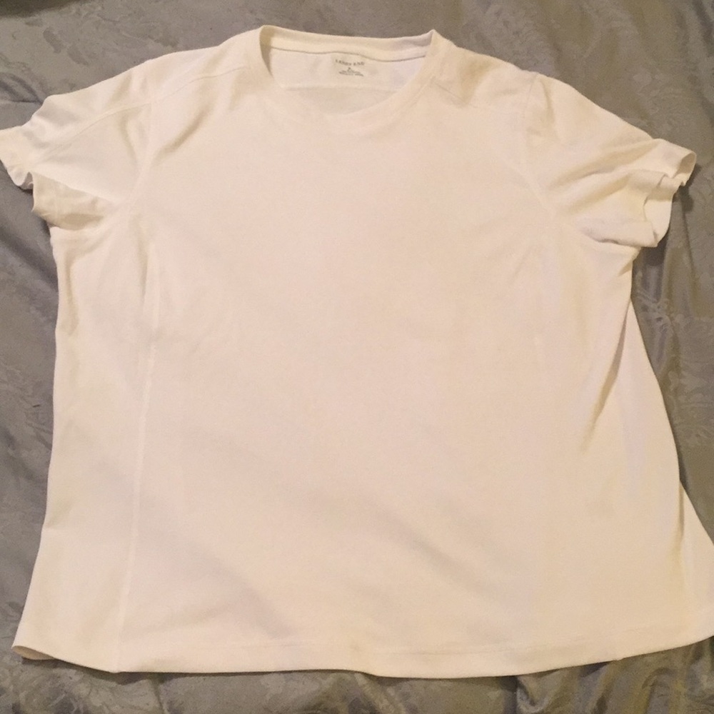 Lands’ End White T-Shirt Size XL (18-20) EUC